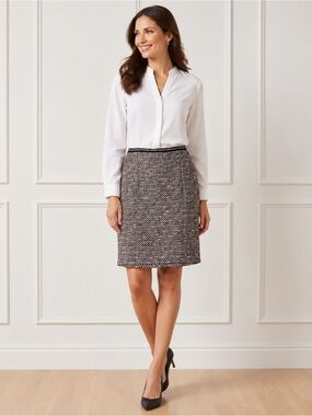 Talbots New‎ Tweed Scuba Skirt